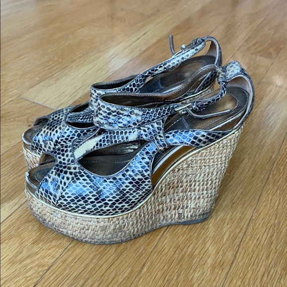 Christian Dior Python Wedges - Picture 1 of 3